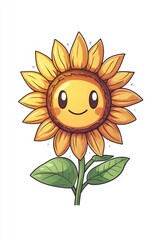 Fototapeta premium sunflower with a smile