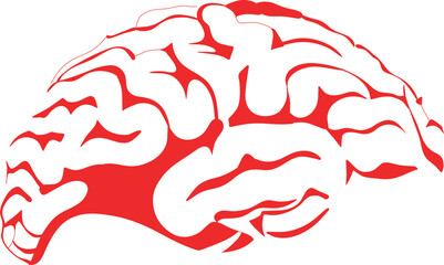 A conceptual digital illustration of a human brain, symbolizing intelligence, creativity, and innovation. Designed with a modern artistic touch, perfect for tech, science.