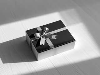 Monochrome Beauty Gift Box, Wooden Texture, Clean Design