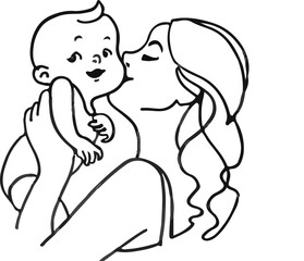 Mother & Baby Love drawing.