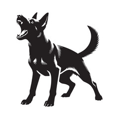 Minimalist German Pinscher Vector - German Pinscher Silhouette - Illustration of German Pinscher.