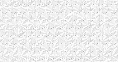 Seamless modern white abstract background featuring repeating 3d shapes