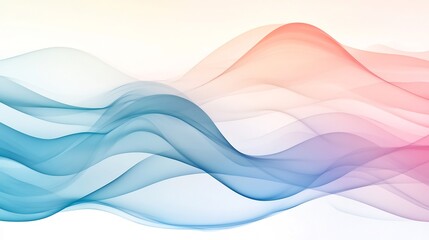 Fototapeta premium pastel blue pink gradient waves futuristic calming abstract --ar 16:9