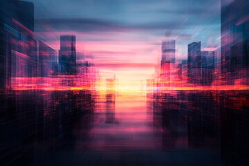 Fototapeta premium abstract smooth glass panels digital neon accents futuristic tech vibe --ar 3:2