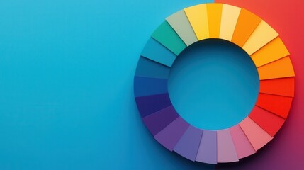 Fototapeta premium leadership infographics concept. Colorful Leadership Wheel Infographic with Vibrant Spectrum Sections