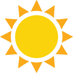Yellow Sun Icon: Perfect for Summer Designs