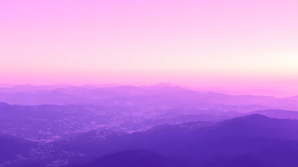 Mountains in Dusk: Panoramic vista of majestic mountains fading into a mesmerizing gradient of purple and pink hues during the magical twilight hour.