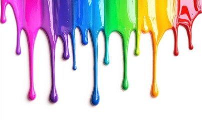 Colorful watercolor grunge stains and dripping paint, abstract banners