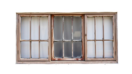 Obraz premium old wooden window with shutters