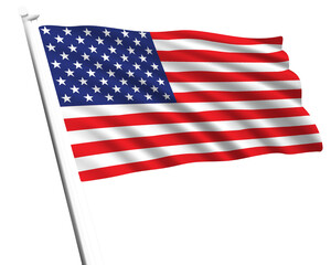 3d american flag 
