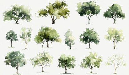 Fototapeta premium collection of trees