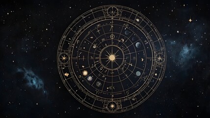 Aesthetic black celestial background, astrology design