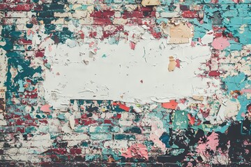 A vibrant urban wall texture featuring teal, gray, and red hues with a white paint stroke is captured in closeup, ideal for modern design patterns and creative city backgrounds