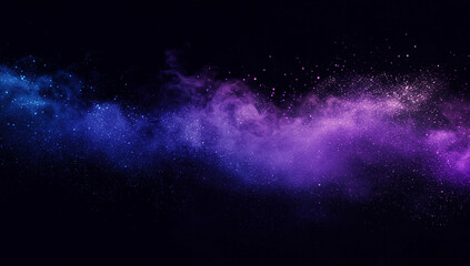 Obraz premium Purple blue abstract gradient shape on black background dark noise grainy texture glowing banner copy space 