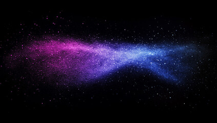 Obraz premium Purple and blue cosmic nebula in deep space