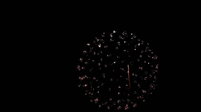 Feuerwerk am Nachthimmel 5. Ein Video f&uuml;r das Design 16х9.