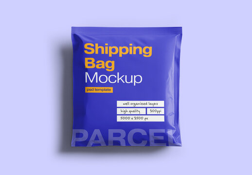 Poly Shipping Bag Mockup for Packaging Design and Retail Branding