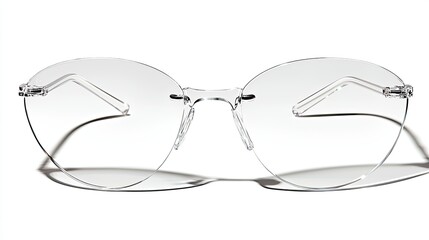Clear Oval Glasses, Studio Shot