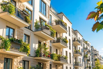 Naklejka premium Residential towers in a recently developed housing estate in Potsdam, Germany