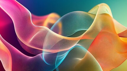 Fototapeta premium Abstract digital flowing lines creating an artistic and colorful background