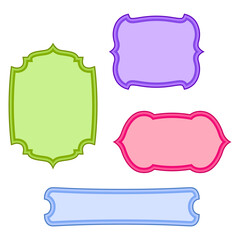 Vintage decorative frames. Retro design for invitations, greetings and cards.