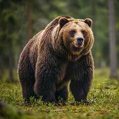 Fototapeta premium brown bear in the woods