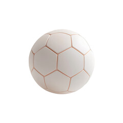 Fototapeta premium Isolated Matte 3D Football Model Floating on Transparent background for Creative Design and Digital Projects