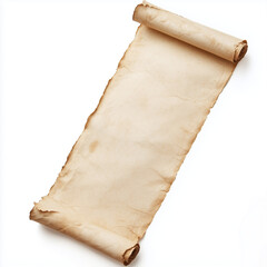 Ancient scroll, isolated on a white background