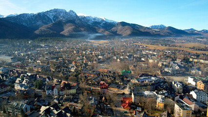 Fototapeta premium aerial view of the city