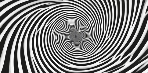 The image is a black and white photo of a building characterized by a multitude of lines