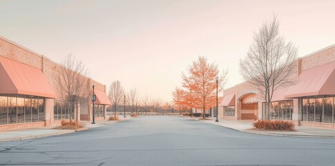 Obraz premium The building in question features a mix of retail and office spaces and has a modern, versatile space available for either sale or lease, complete with an awning for added visual appeal