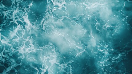 Top view, abstract ocean with dark green acrylic fluid waves, golden foamy crests, marble texture background, smooth blending, high detail, vivid tones