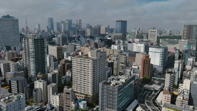 Tokyo Ginza 4K Aerial 5