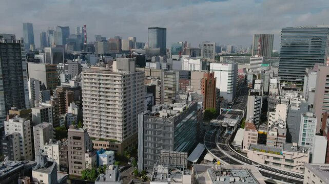 Tokyo Ginza 4K Aerial 6