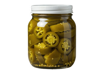 "Pickled Jalapeños in a Glass Jar – Spicy & Preserved Perfection"