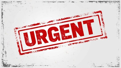 A bold "URGENT" stamp on a textured background, signaling immediate attention or action required.