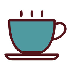 Coffee Cup with Steam Vector Illustration on White