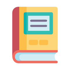 Simple Book Icon Vector on White Background