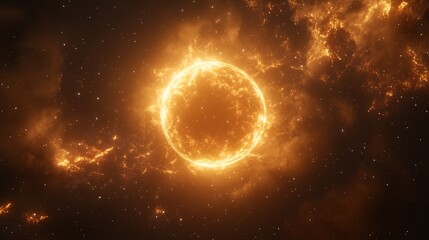 Obraz premium seamless radiant energy ripple glowing deep-space AI-inspired aesthetics --ar 16:9