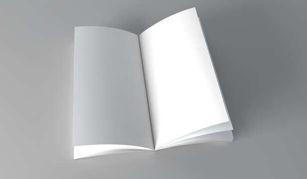 Open fold A4 brochure mock up	