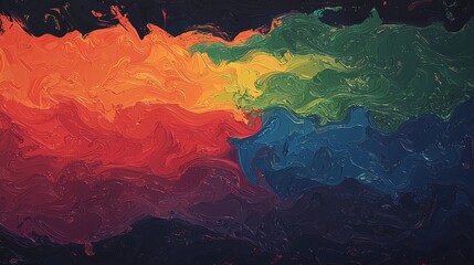 Vibrant rainbow LGBTQ+ design is showcased in Pride Flag Artwork, featuring bold colors, an intricate pattern, and a celebration of love and diversity, perfect for Pride Month and social occasions