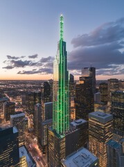 Obraz premium Dallas, a city in Texas, USA, is particularly beautiful when it's a night city