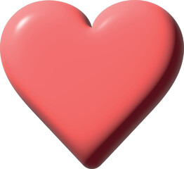 3d heart icon button. Love social media bubble.