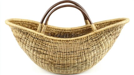 Obraz premium Handwoven Basket, Studio Shot