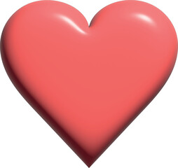 3d heart icon button. Love social media bubble.