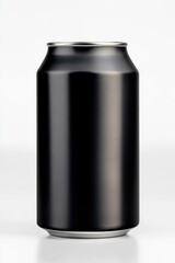 Sleek black can stands out with minimalist design and glossy fin
