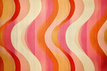 Abstract wavy pattern in warm colors like pink, orange, and red, ideal for creative backgrounds and textile designs