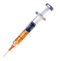 A medical syringe filled with amber liquid ready for injection a crucial tool for healthcare and treatment