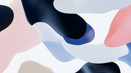 Obraz premium Abstract composition of fluid shapes with a gradient of colors