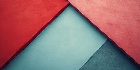 Geometric pattern created by intersecting colorful triangular planes